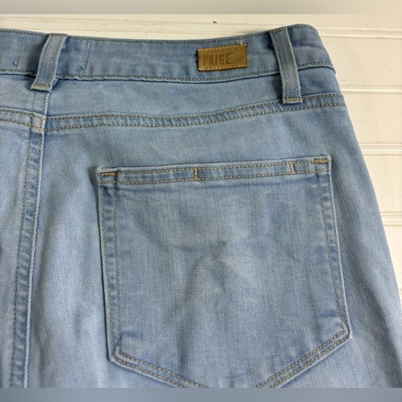 Paige High Rise Bell Canyon Jeans Denim Stretch Flare Light Wash Size 28 - Picture 11 of 16
